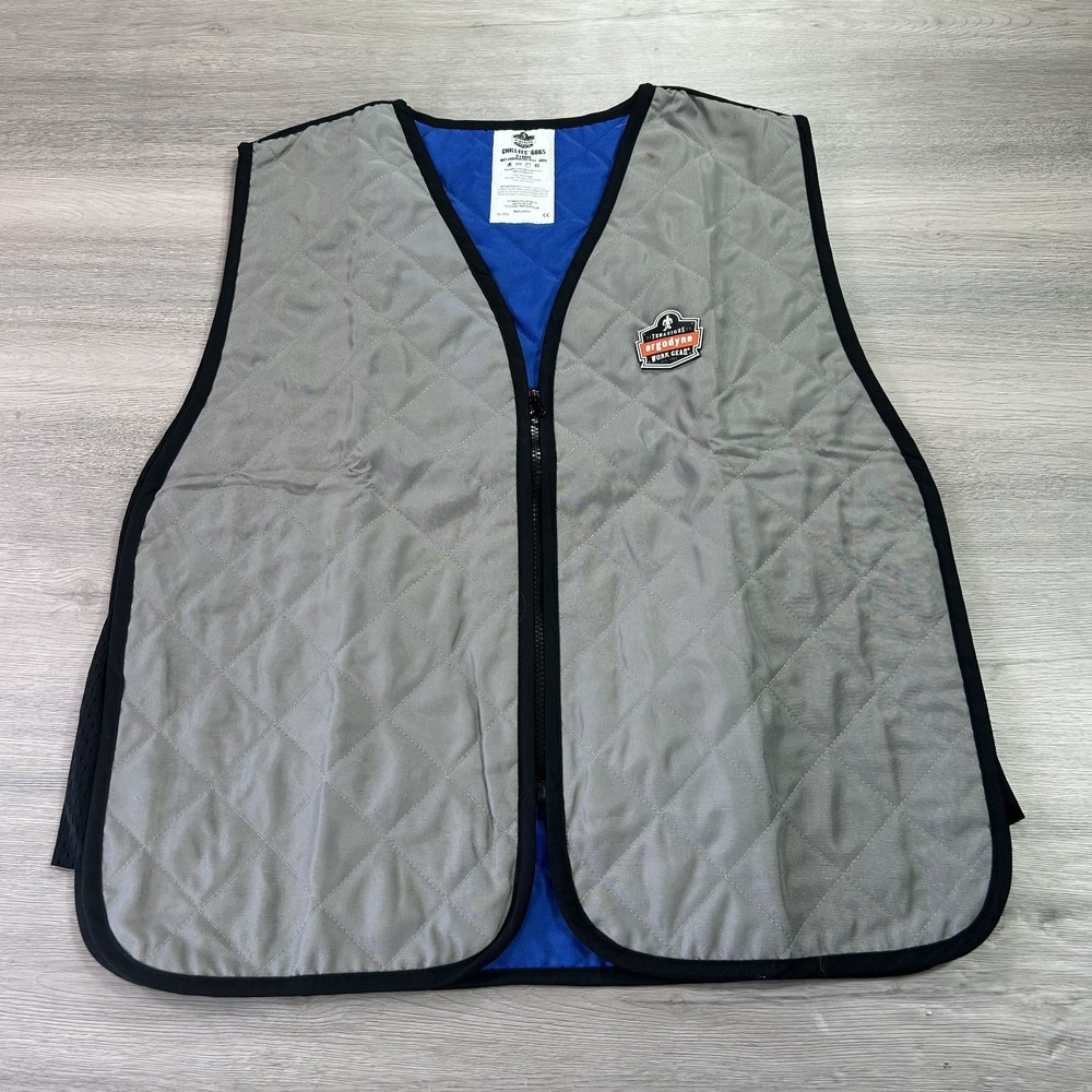 Ergodyne Chill-Its 6665 Wet Evaporative Cooling Vest Mens XL Gray